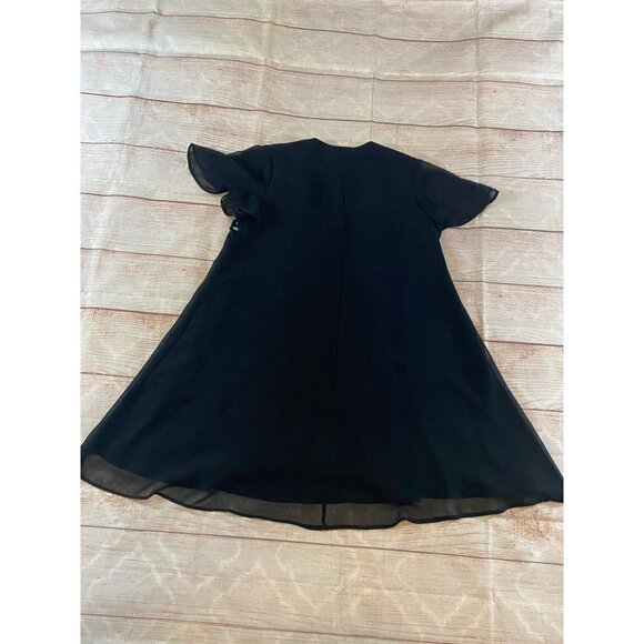 Judith March Women's Black Embroidered Short Sleeve Mini Dress - Small - Picture 12 of 12